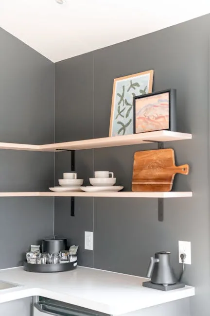 Way Style Kitchen With Open Shelves And Ceramic Decor