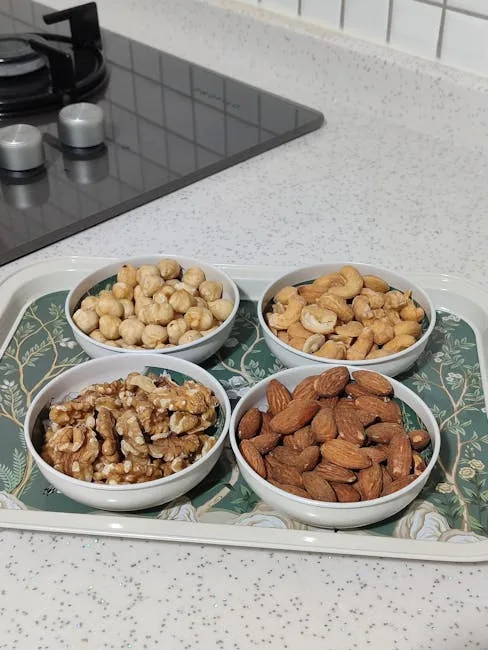 Fruit Bowl And Tray On A Kitchen Countertop With Canister