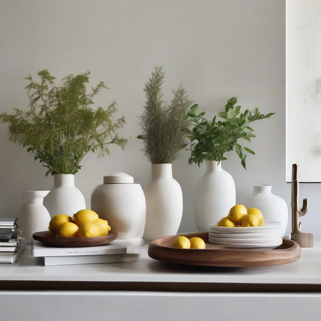 Side-by-side Kitchen Scenes Showing A Fresh Style And Set-in